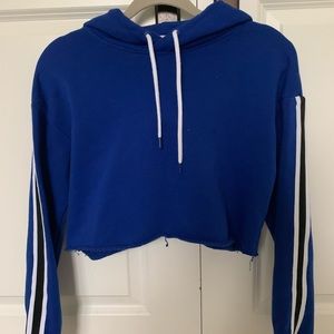 Garage blue cropped hoodie
